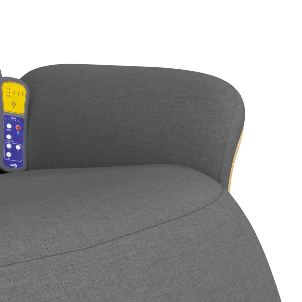 vidaXL Rozkładany fotel z podnóżkiem, ciemnoszary, tkanina