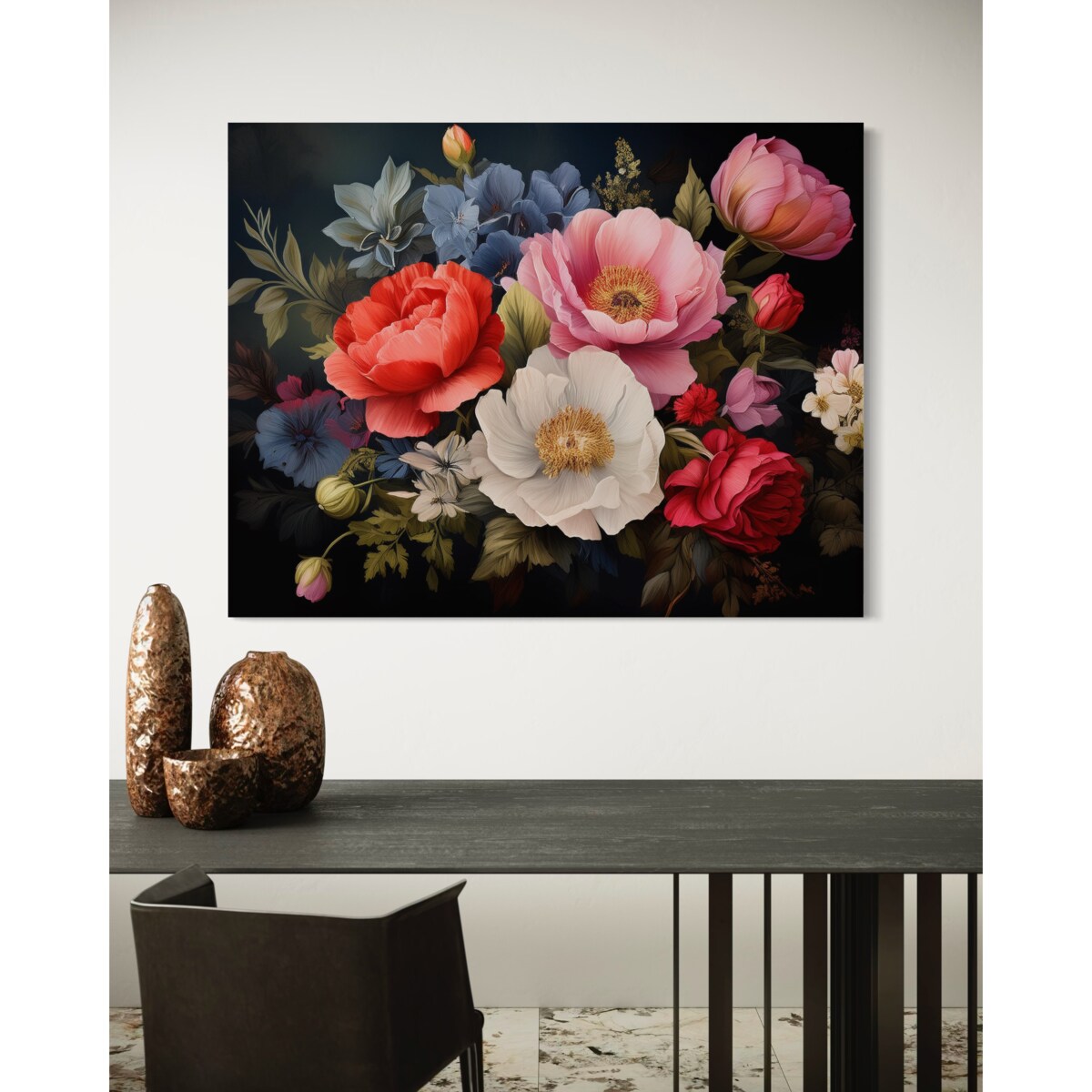 Feeby Obraz na płótnie, Bukiet Kwiaty Kolorowy 120x80