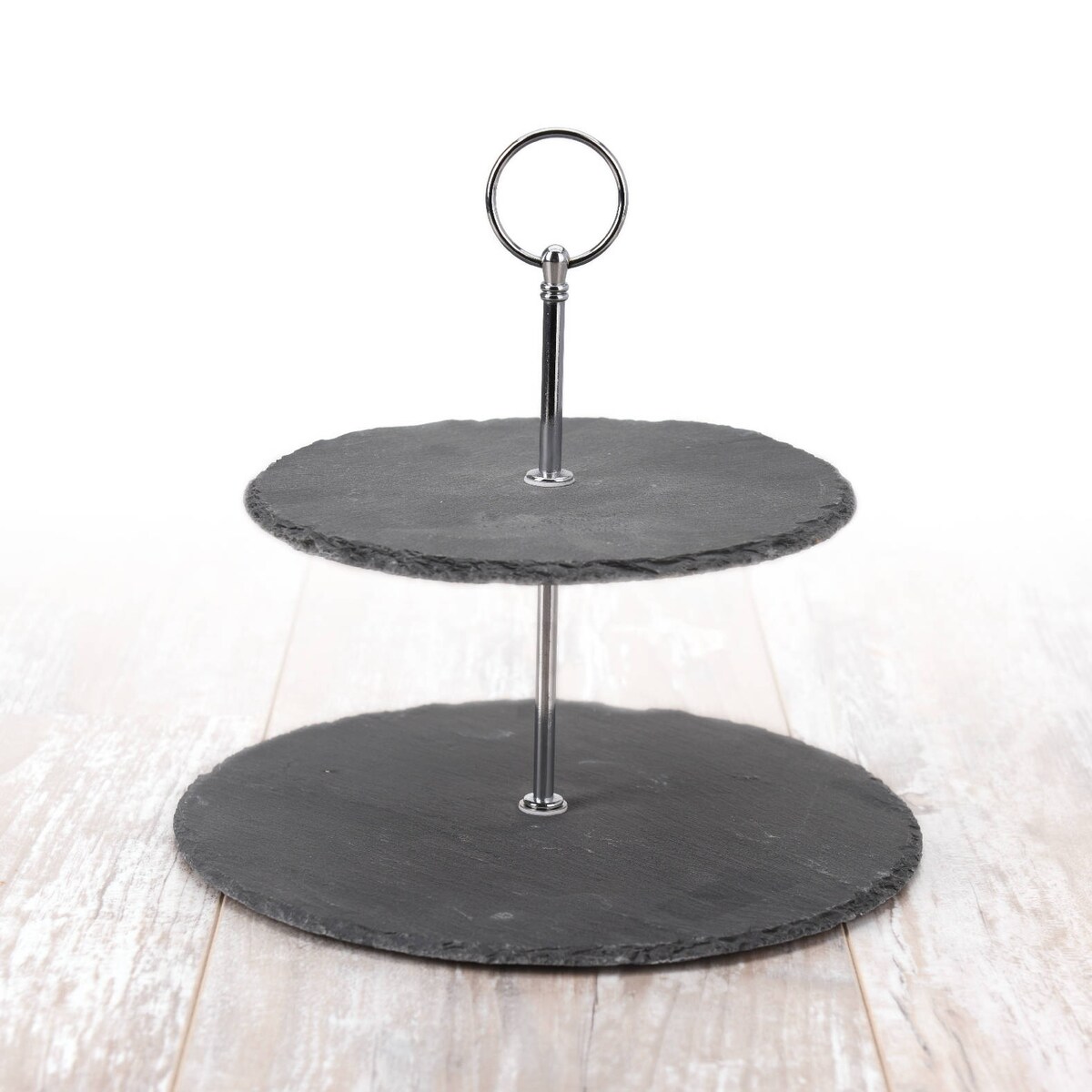 Kamienna patera na ciasta i przekąski, 2 poziomy