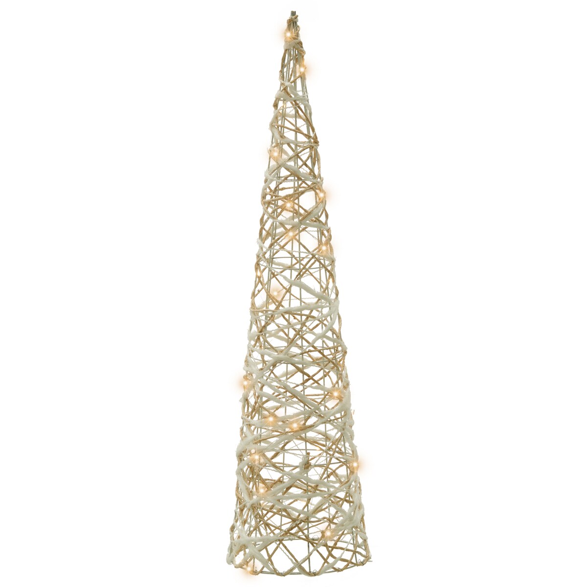 Zestaw 3 dekoracji świątecznych TUELSO Choinka 60/80/100 cm Biały/ złoty