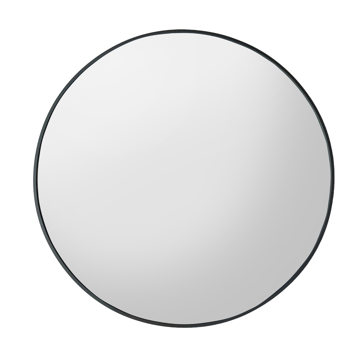 Okrągłe lustro ścienne MIRA, Ø 80 cm, kolor czarny, szkło