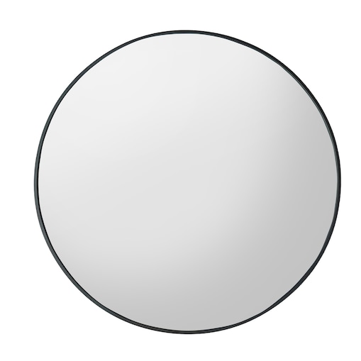 Okrągłe lustro ścienne MIRA, Ø 80 cm, kolor czarny, szkło