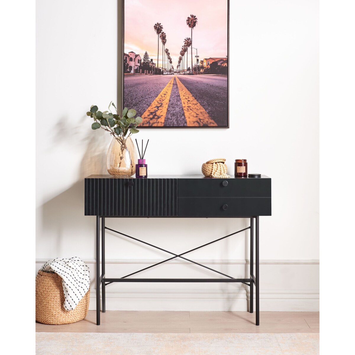 Konsola czarna COVENTRY