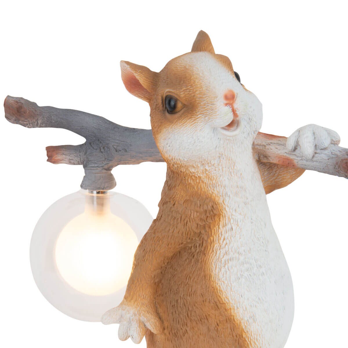 Dziecięca lampka nocna Verka TL0106 Yaskr wiewiórka biały pomarańczowy