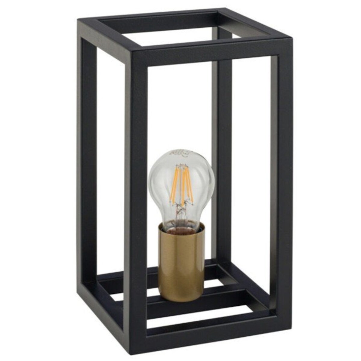 Lampka stojąca klatka metalowa VIGO 50247 Sigma loft nocna czarna