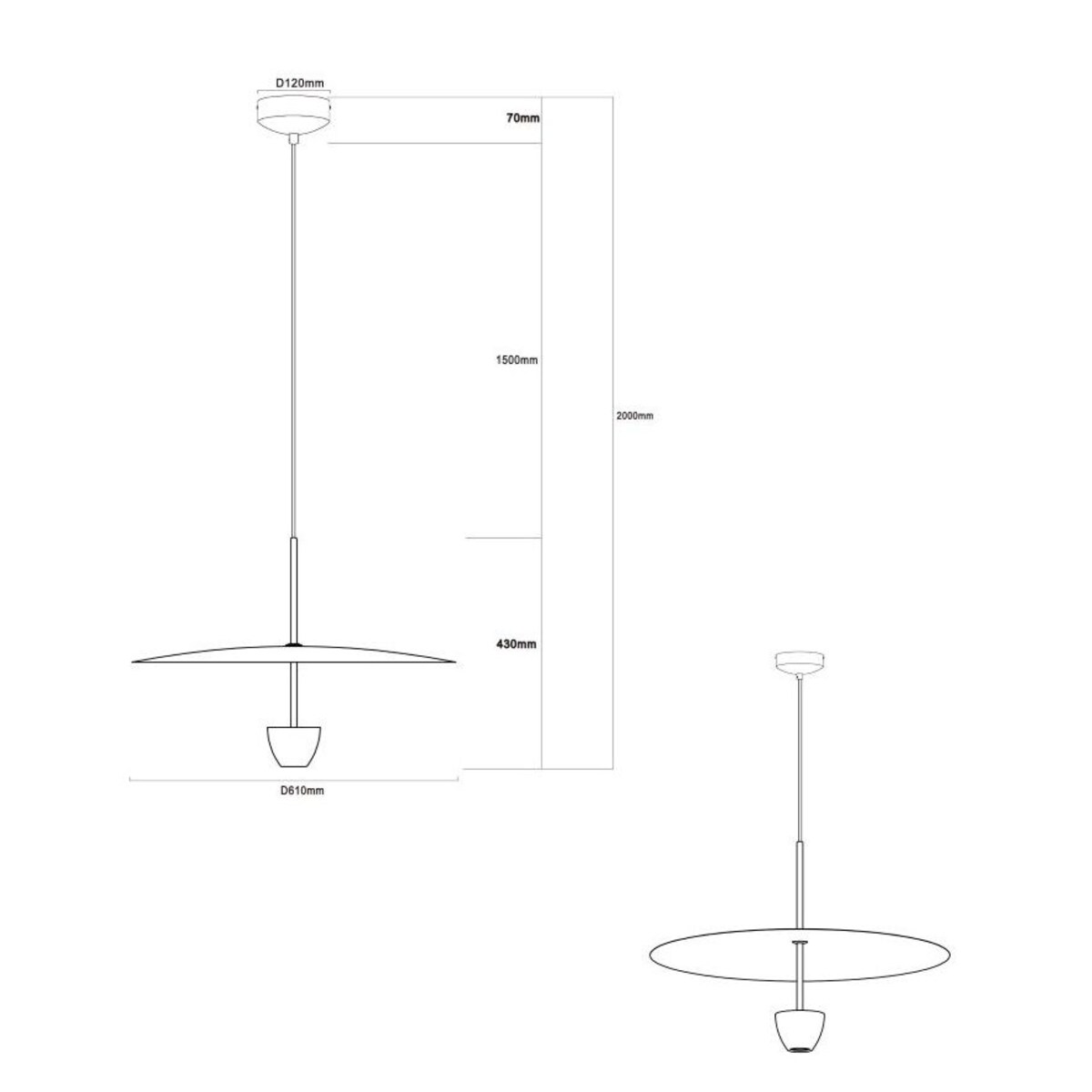 LAMPA WISZĄCA ALUMINIOWA ALTANORA SZAMPAŃSKA