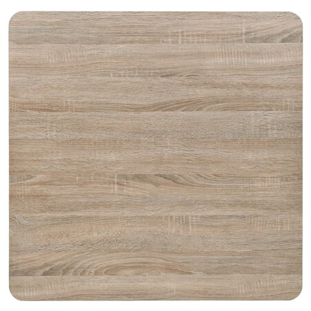 vidaXL Stolik bistro z MDF na stalowej podstawie, 80x80x75 cm, dębowy