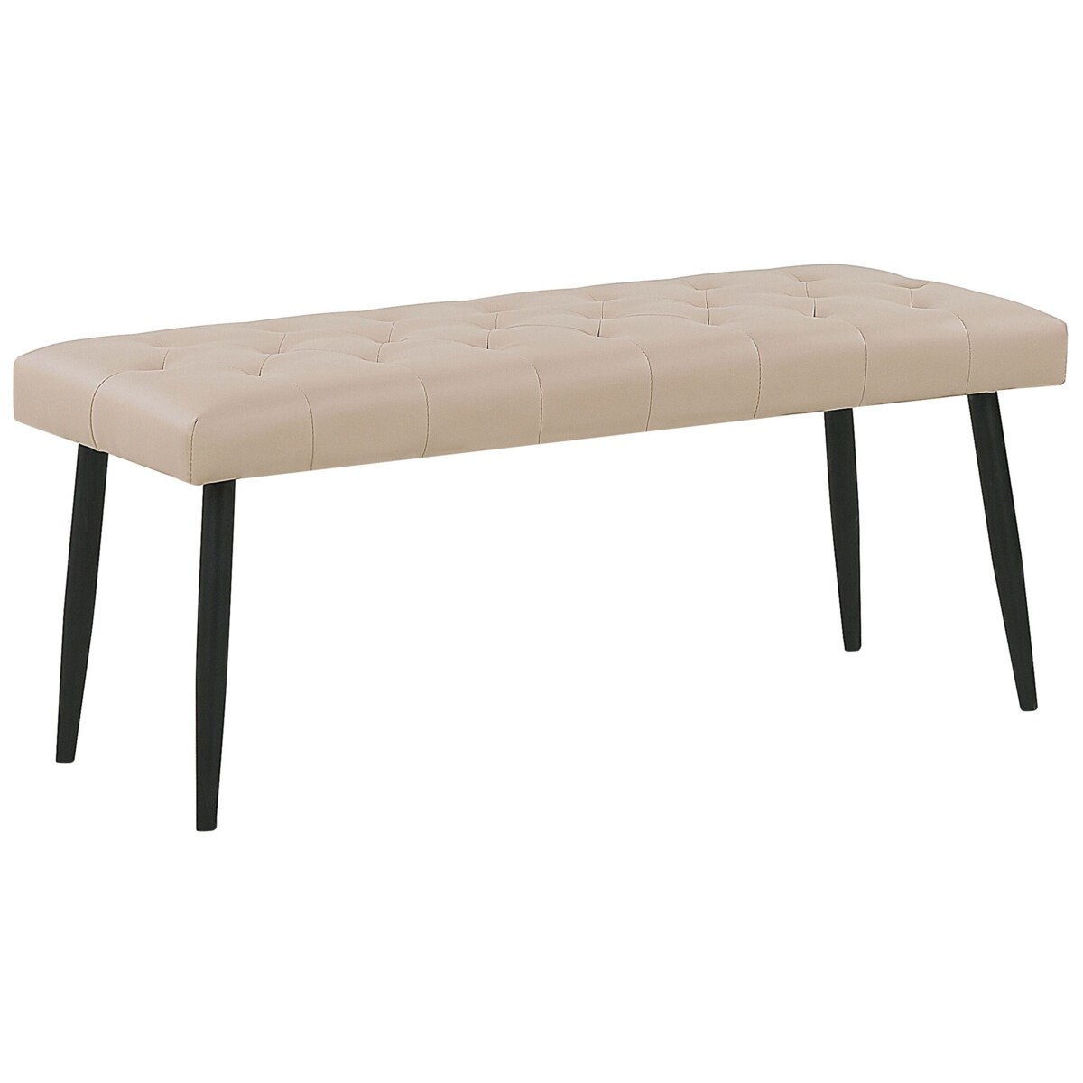 Zestaw mebli do sypialni ekoskóra 160 x 200 cm beżowy ESSONNE