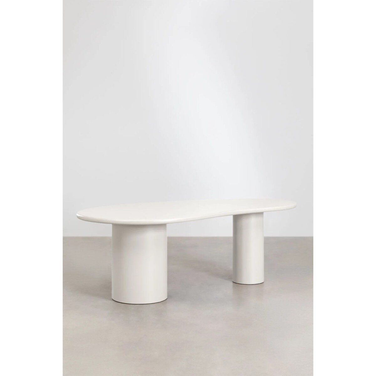 Owalny stół do jadalni biały 115x220 cm Billie