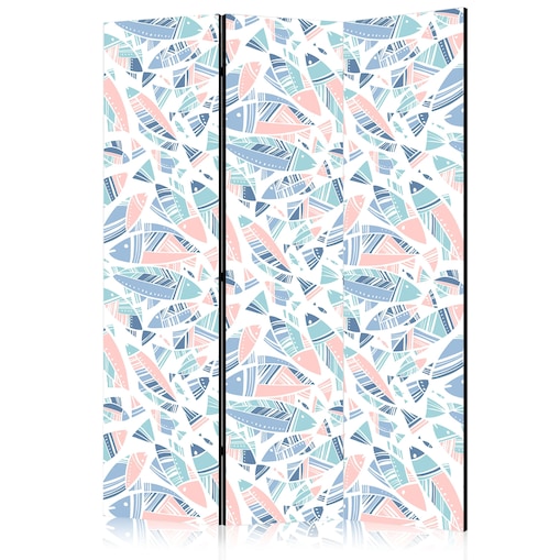 Parawan akustyczny Zwierzęta 135x172 cm 3-częściowy biały