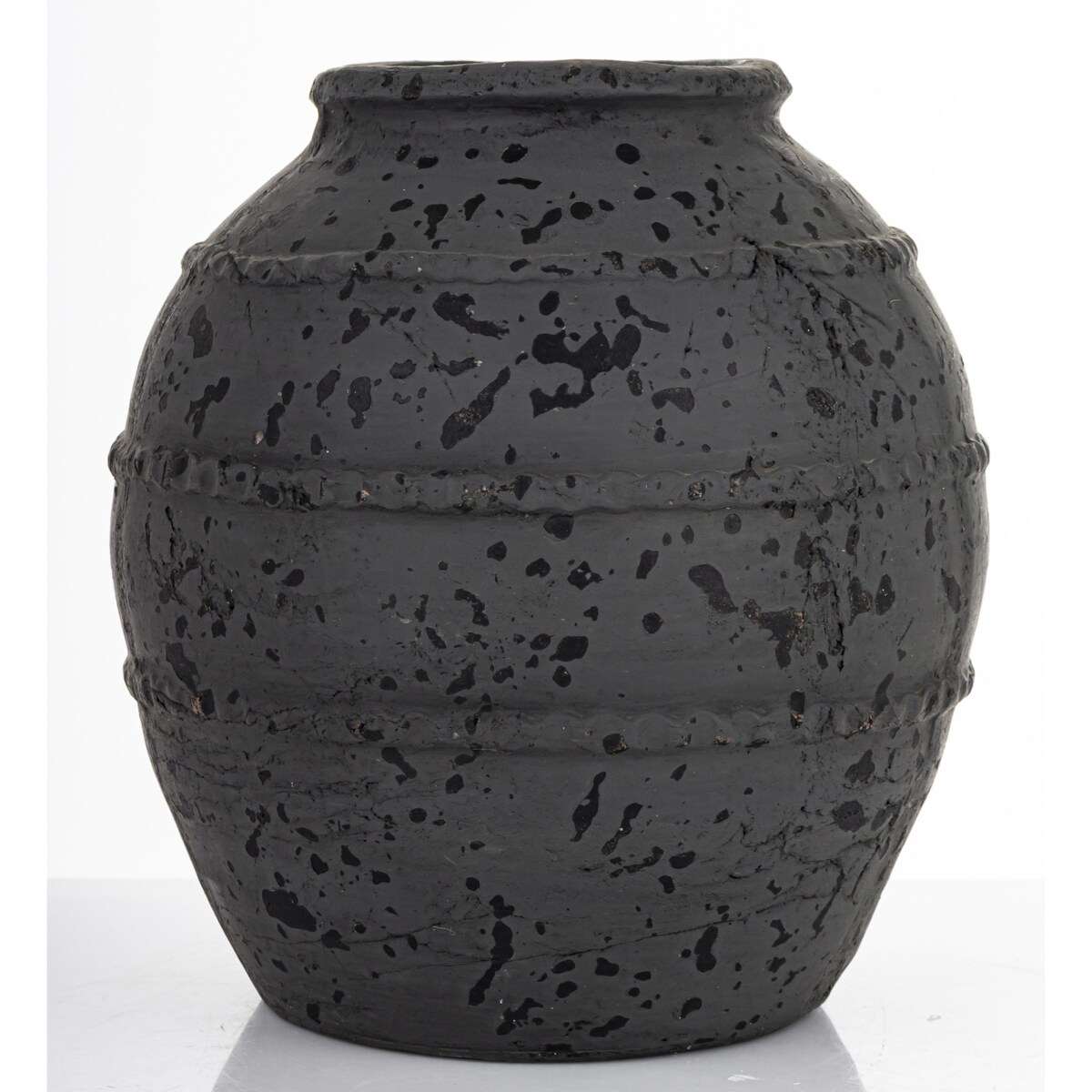Wazon ceramiczny 24x19x19 cm ABARREL-2 czarny small