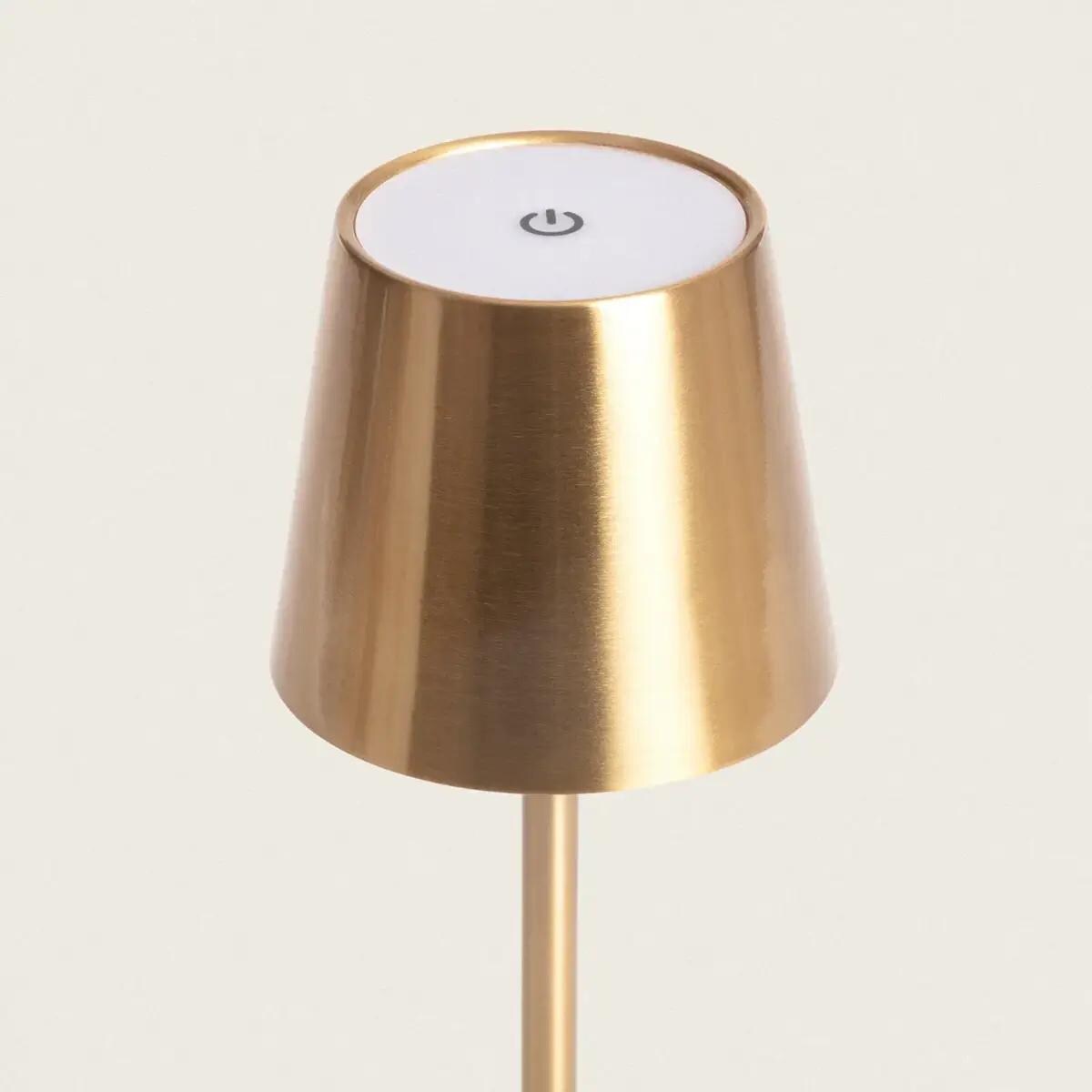 Stołowa lampa Boho ABR-LB-Z-RUSB Abruzzo metal USB dotykowa złota