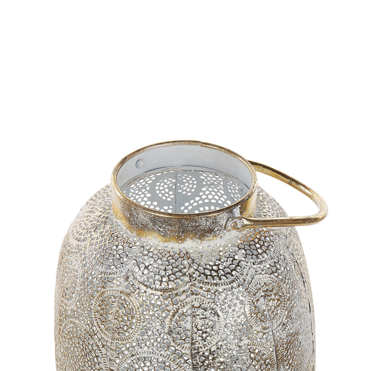 Lampion metalowy 40 cm złoty LANTAU