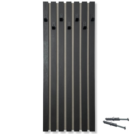 Drewniany wieszak na ubrania Lamele 98cm moduł 40cm czarny