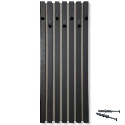 Drewniany wieszak na ubrania Lamele 98cm moduł 40cm czarny