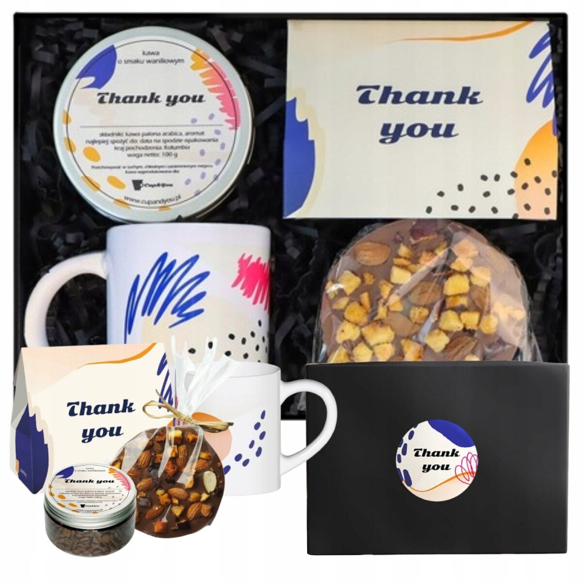 Zestaw prezentowy BOX z kawą i akcesoriami podziękowanie dla Nauczyciela