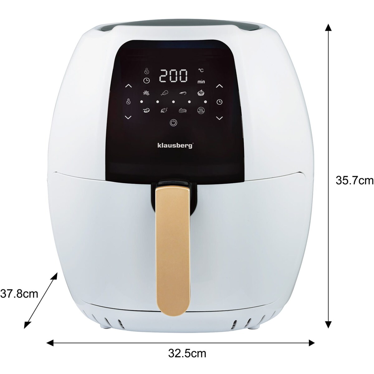 Frytownica beztłuszczowa biała 7.7L 1800W frytkownica KLAUSBERG Air Fryer