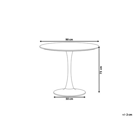Stół do jadalni BOCA Biały 90 cm 90 cm