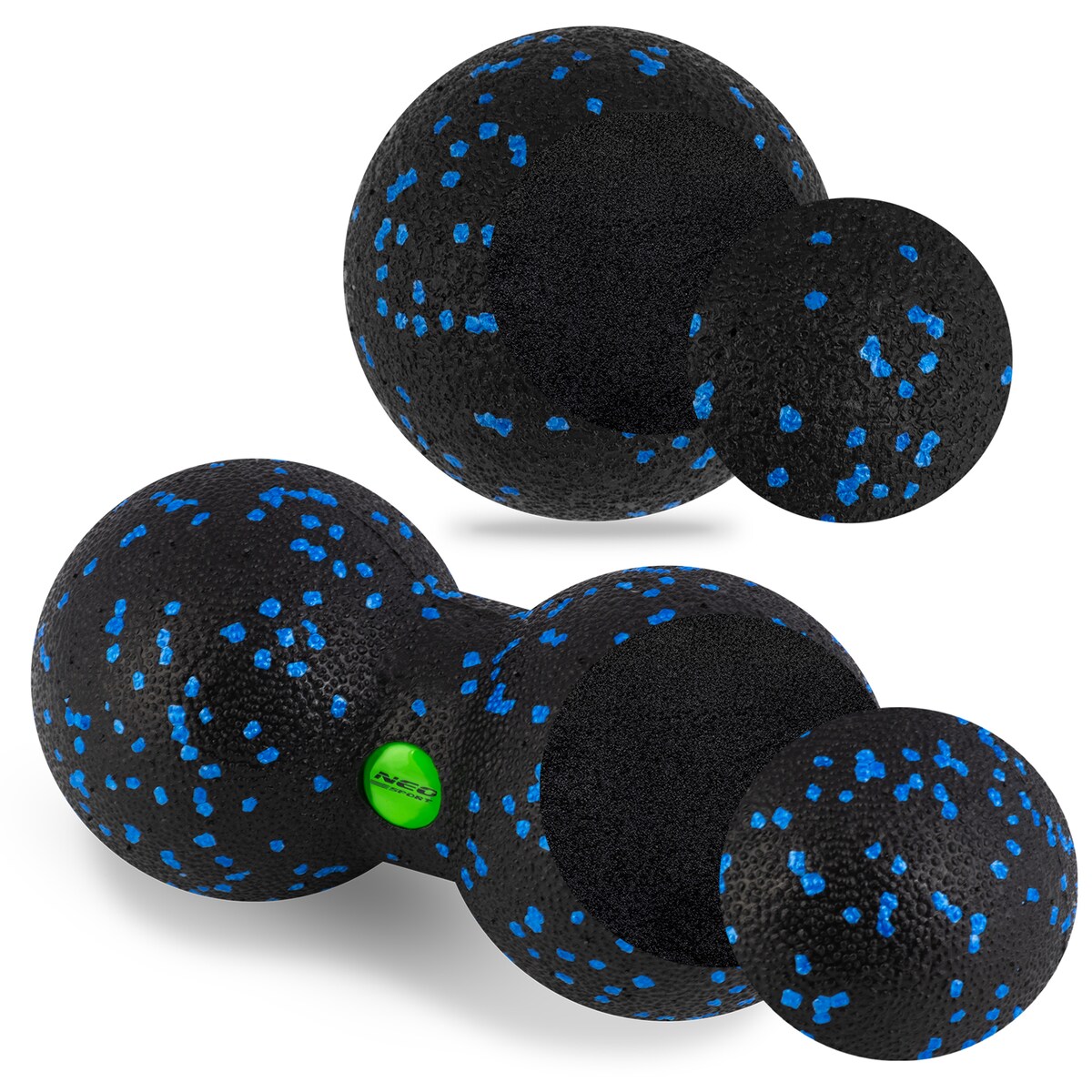 Zestaw roller piłka do masażu podwójna gładka Neo-Sport