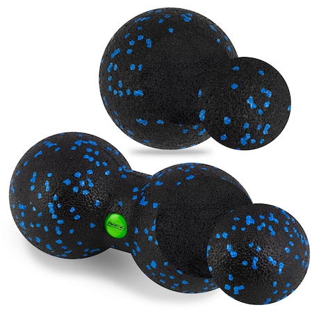 Zestaw roller piłka do masażu podwójna gładka Neo-Sport