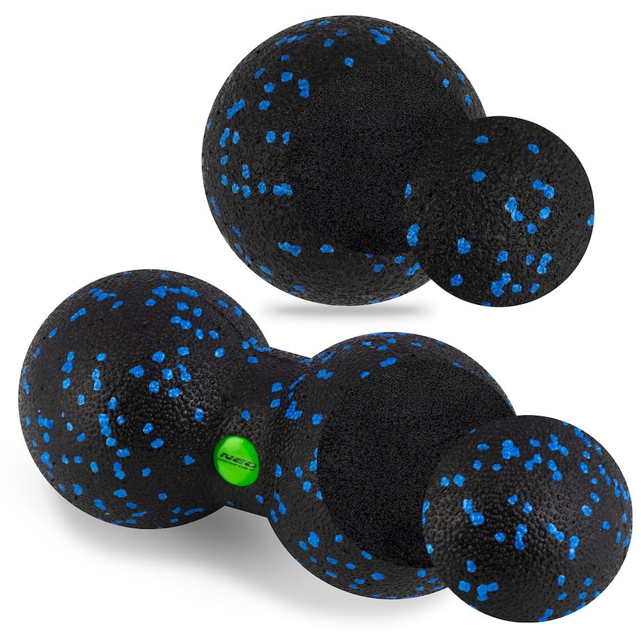 Zestaw roller piłka do masażu podwójna gładka Neo-Sport