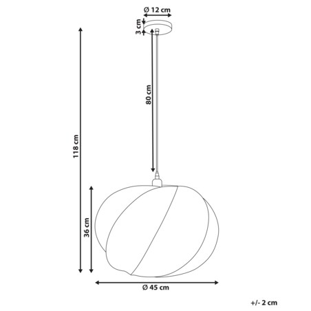 Lampa wisząca MAQUINE Jedwab syntetyczny Biały