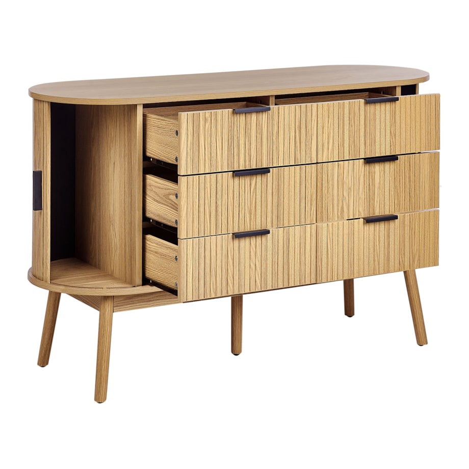 Komoda 6 szuflad jasne drewno SELAH