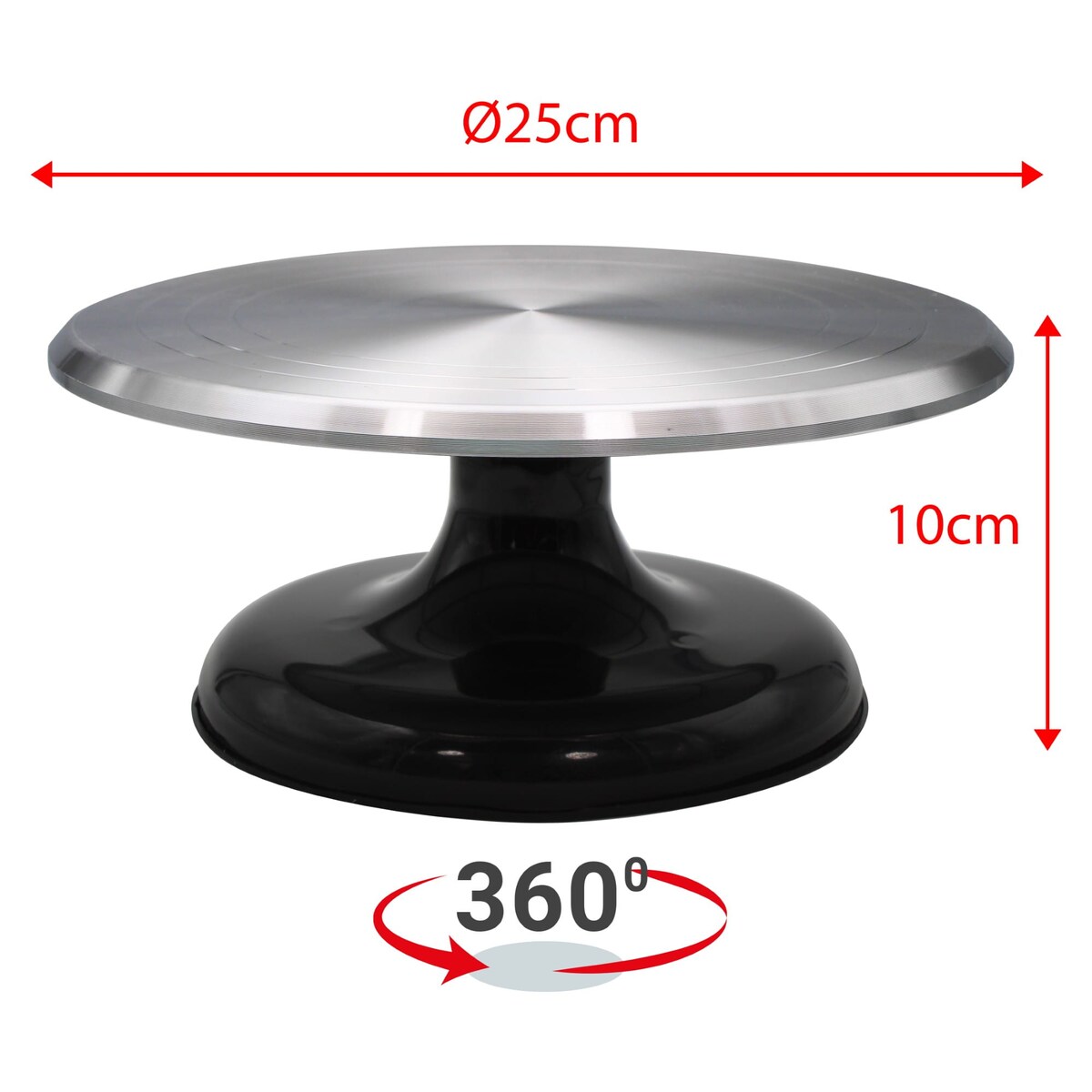 Patera obrotowa do ciast tortu babeczek 25cm BRUNBESTE