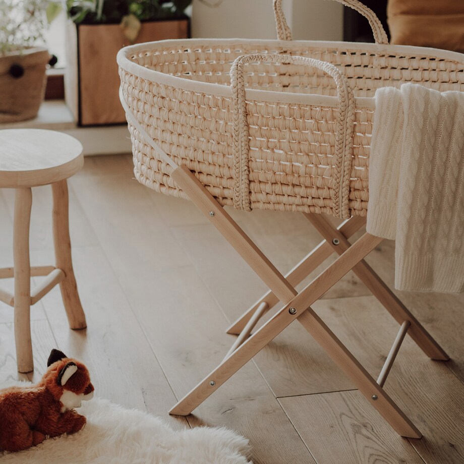 Stojak na kosz Happy Moses - Smart Stand naturalny