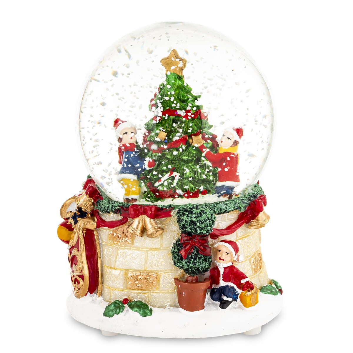 Szklana kula śnieżna z pozytywką 12,5x9x8,5 cm GLASBAL - 2