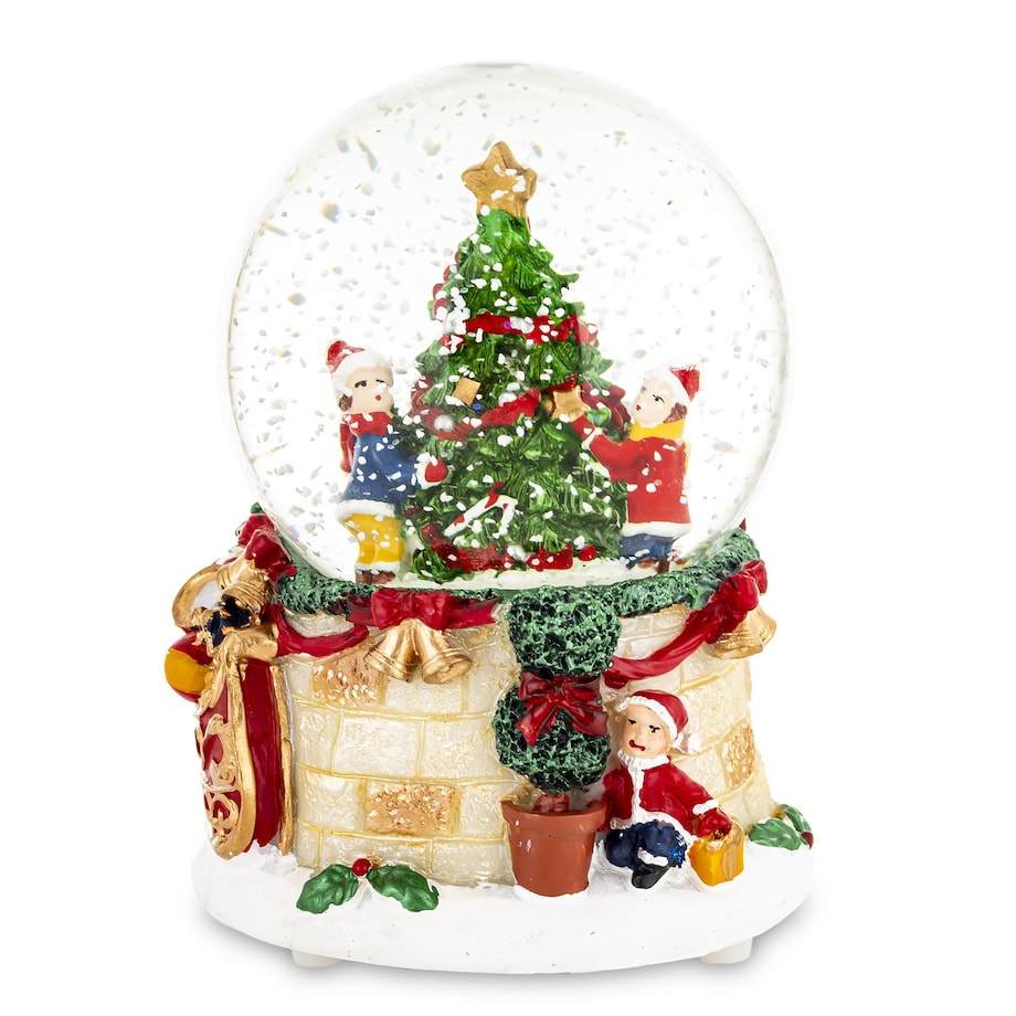 Szklana kula śnieżna z pozytywką 12,5x9x8,5 cm GLASBAL - 2