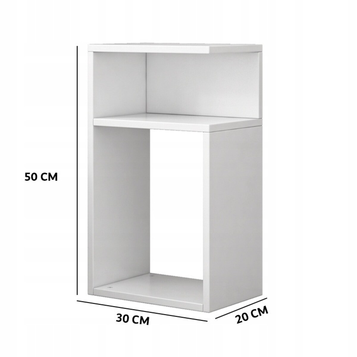 Szafka nocna stolik loft biała do sypialni salonu nowoczesna 50 cm
