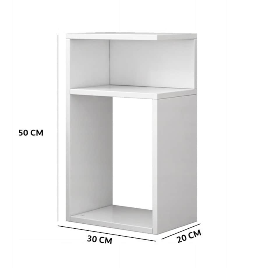 Szafka nocna stolik loft biała do sypialni salonu nowoczesna 50 cm