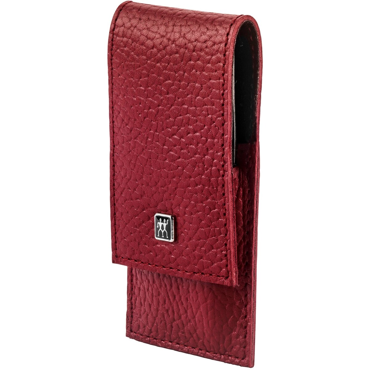 Zestaw podróżny Zwilling Classic Inox – skórzane etui, 3 elementy - Czerwony