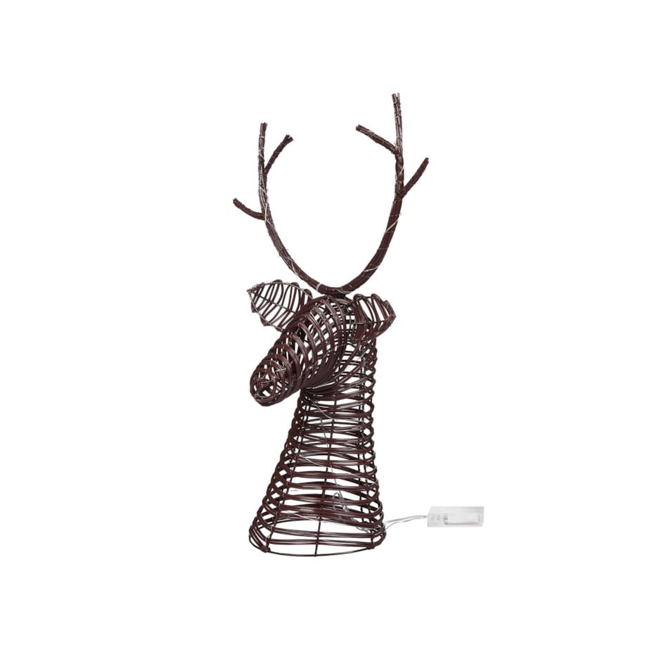 Dekoracja świąteczna LED DYBESO Renifer 60 cm Ciemnobrązowy