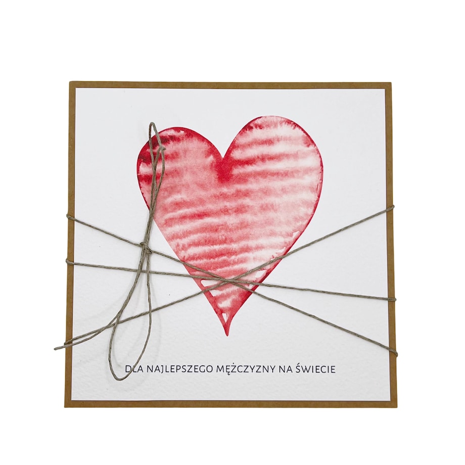 Wyjątkowa ręcznie robiona kartka na walentynki - walentynka z sercem