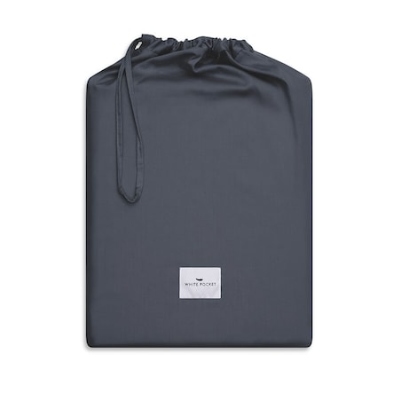 Pościel satynowa graphite grey 200/200 + 2 x 50/60 cm