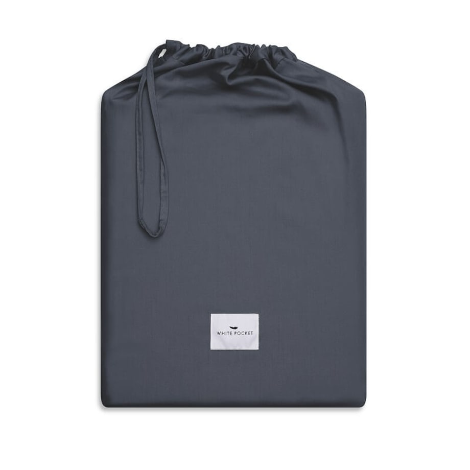 Pościel satynowa graphite grey 200/200 + 2 x 50/60 cm