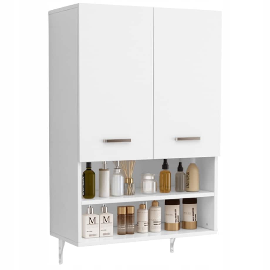Szafka łazienkowa wisząca ścienna nad pralkę pojemne półki regał loft 64 cm