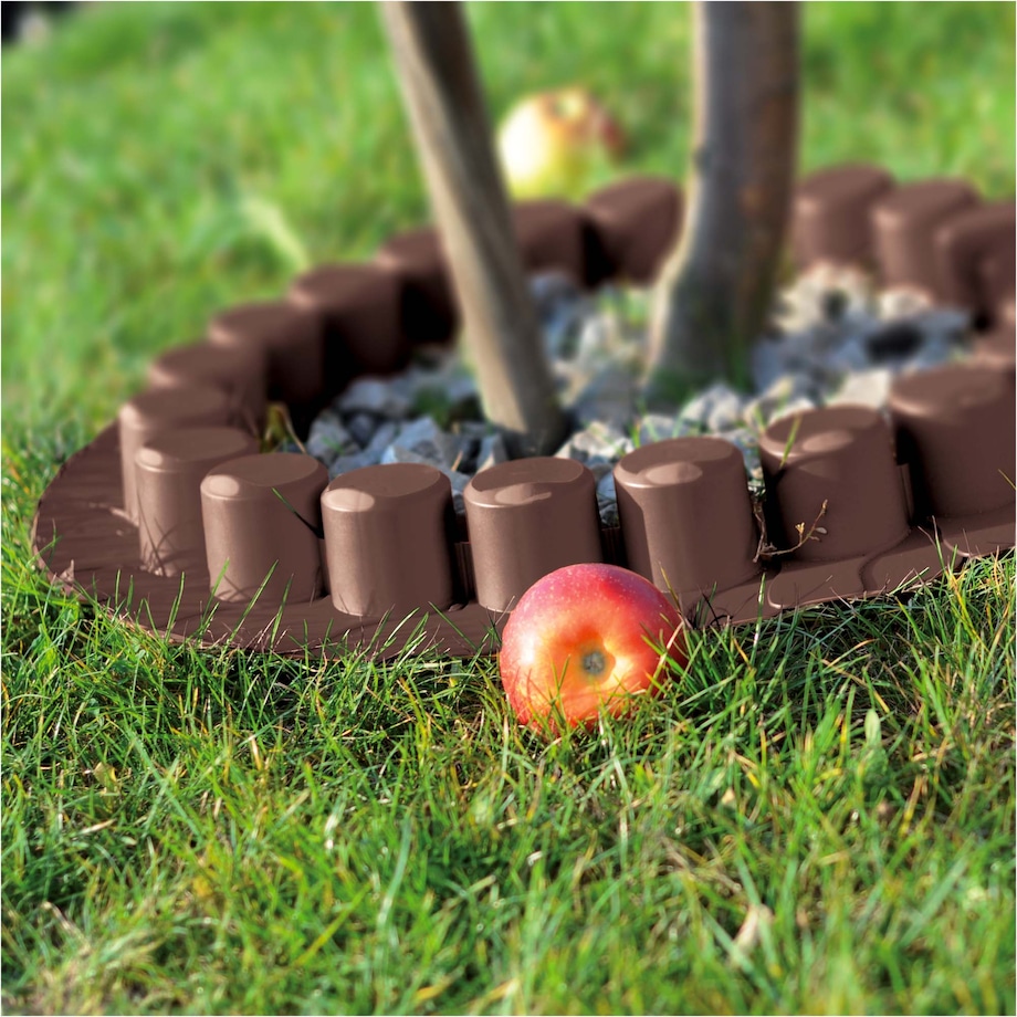 Płotek Ogrodowy 3,02 M Obrzeże Trawnikowe Palisada Brązowy