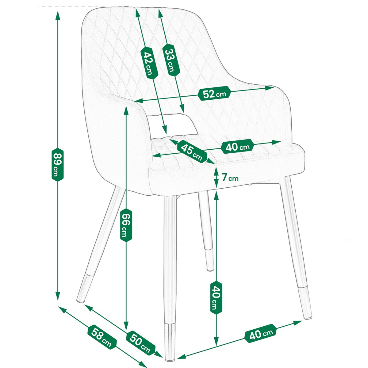 Krzesło szare Borgo