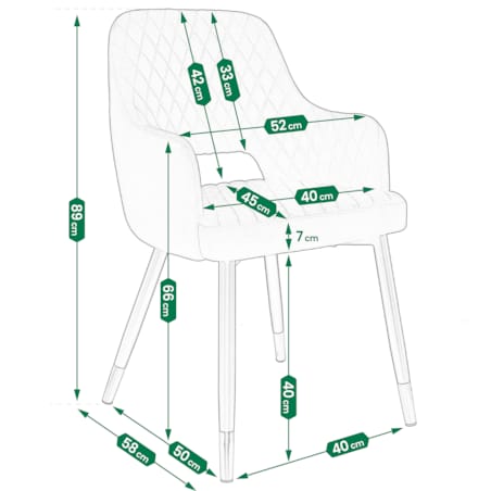 Krzesło szare Borgo