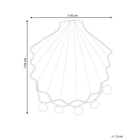 Mata do zabawy muszla 110 x 110 cm biała KADMEA