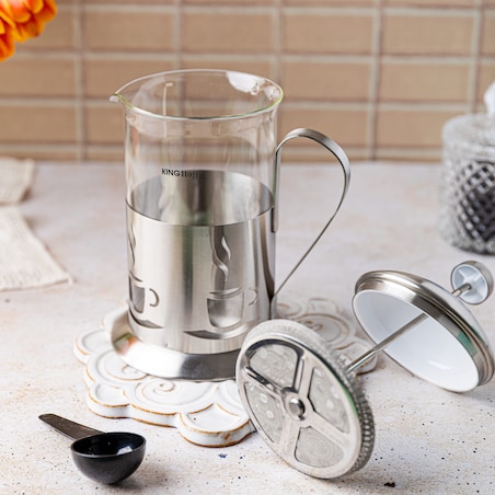 Zaparzacz tłokowy do herbaty kawy french press 600ml KINGHOFF
