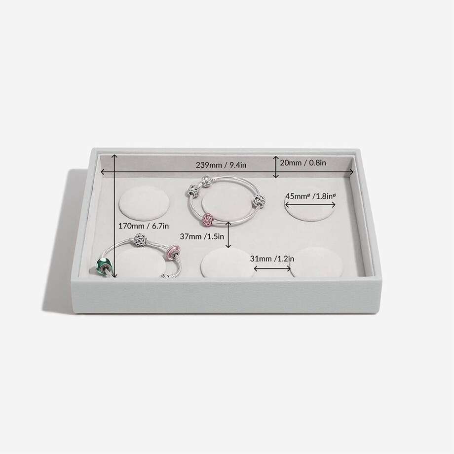 Szkatułka na bransoletki charms Stackers classic kamienna szarość