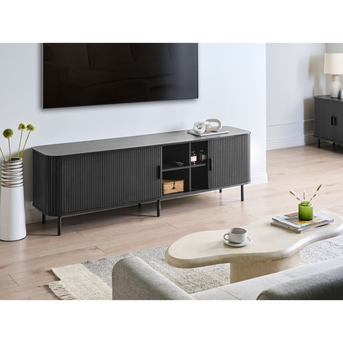 Szafka RTV BRADLEY Czarny