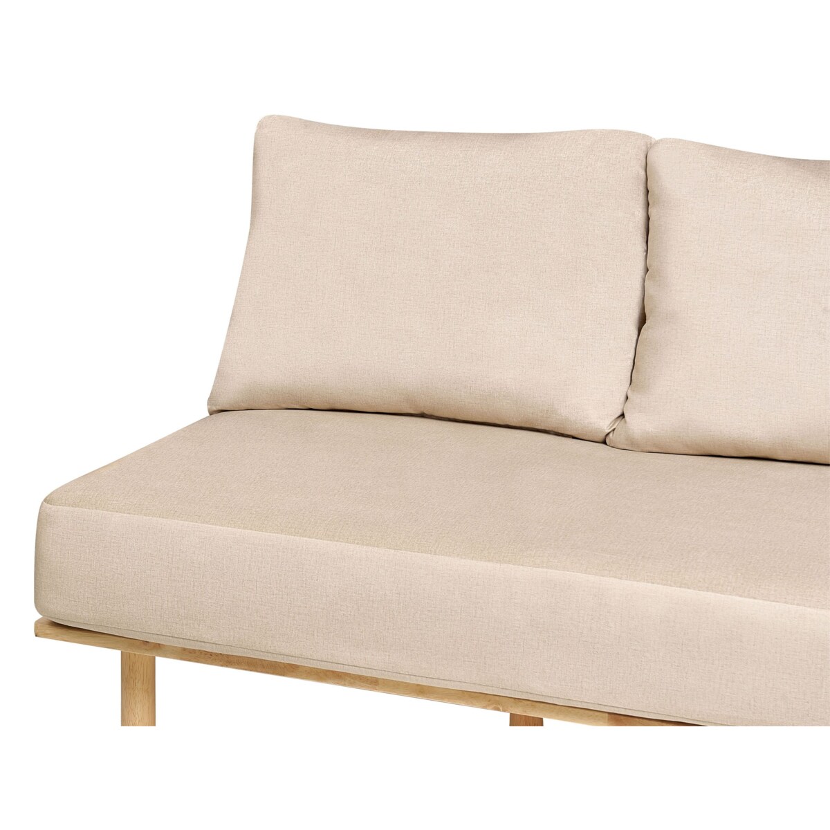 Sofa 2-osobowa ze stolikiem beżowa SALO