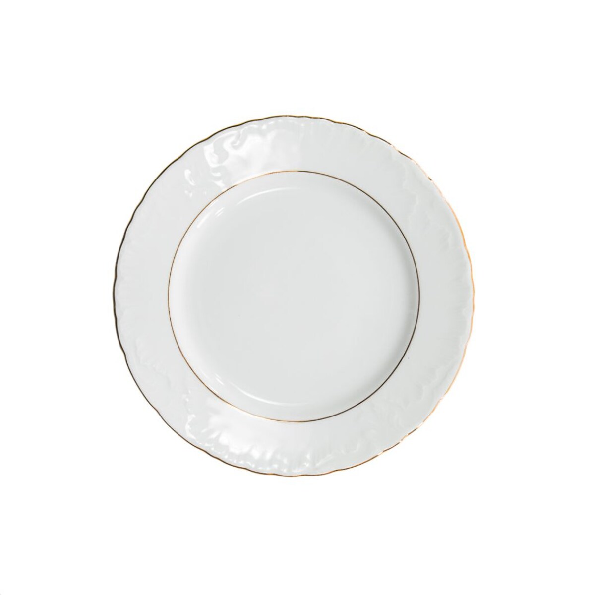 Talerz płytki 25 cm Rococo Złota Linia 3604
