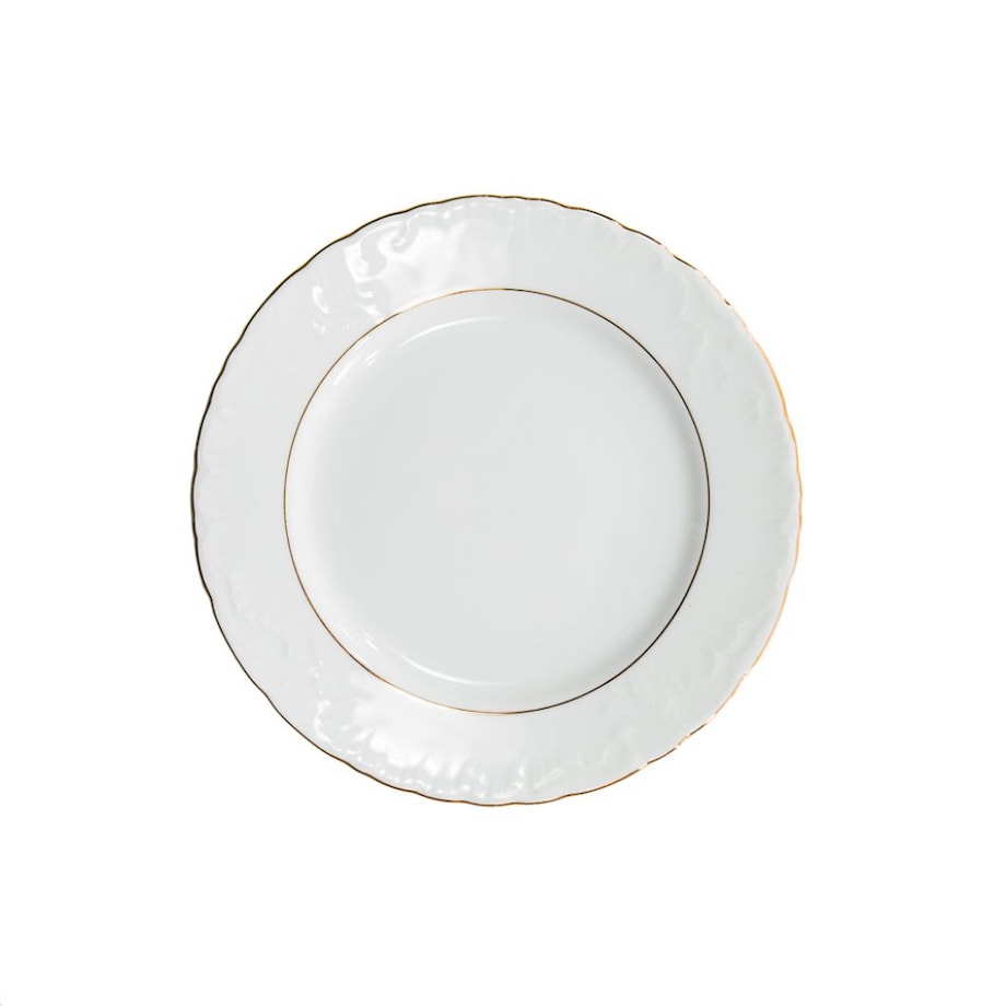 Talerz płytki 25 cm Rococo Złota Linia 3604
