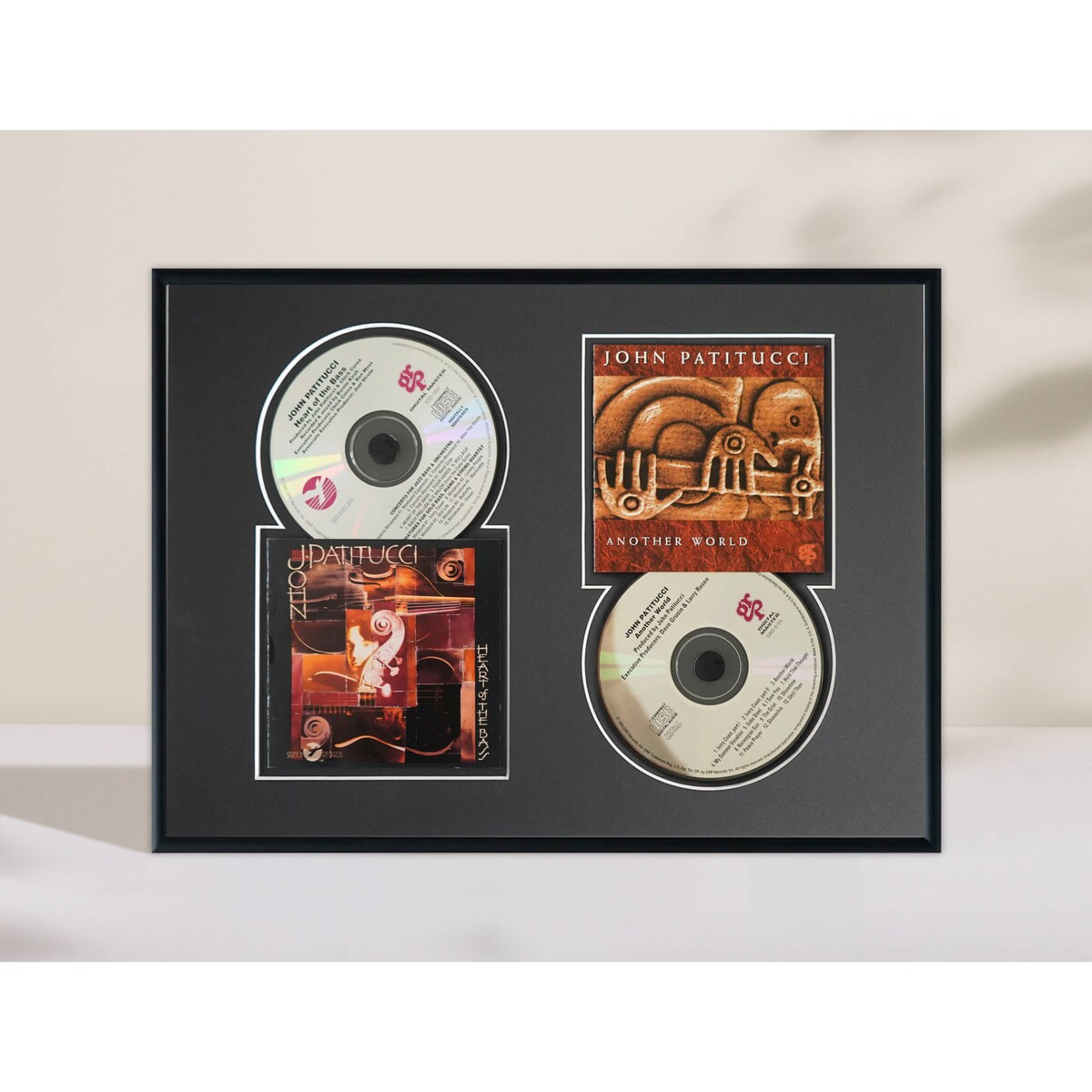 Ramka na 2 płyty CD w kolorze czarnym. Ramka aluminiowa o rozmiarze 30x40 cm LUCA®